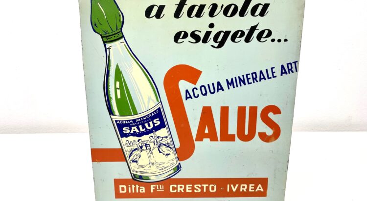 Cartello pubblicitario Acqua Minerale Salus