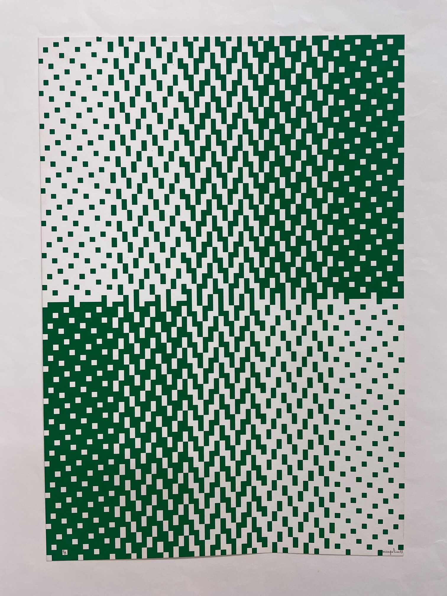 Serigrafia firmata Mengolini 1973