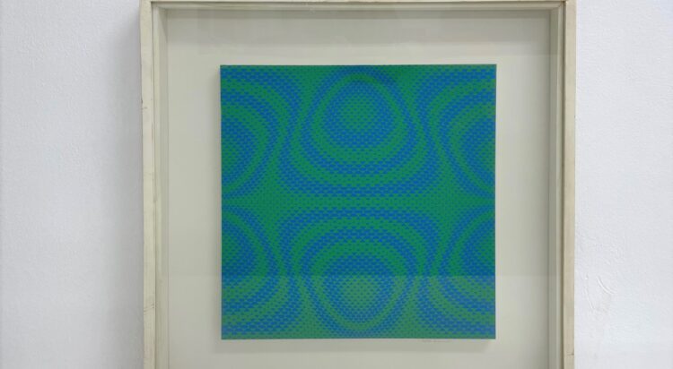 Serigrafia Optical di Jorrit Tornquist anni ’70. Colore verde.