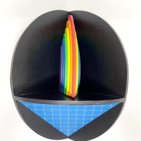 Multiplo Arcobaleno numerato, firmato Lucio Del Pezzo, 1977