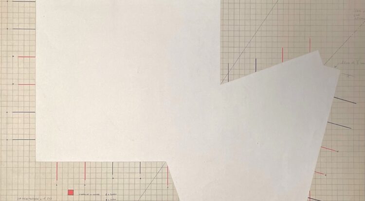 GRAZIA VARISCO  Litografia su carta con collage, 1977 Titolo: Note di vacanze Tiratura: 4/60 Firmata, datata, numerata e titolata in basso
