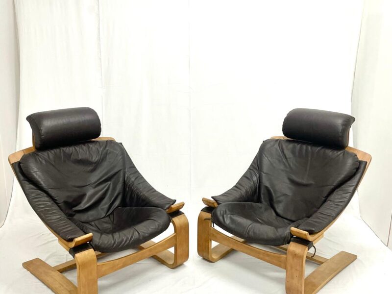 Due poltrone Kroken. Designer Ake Fribytter. Prod. Nelo Mobel. Anni’70. Pigeon armchair Kroken. Designer Ake Fribytter. Prod. Nelo Mobel. Anni’70.