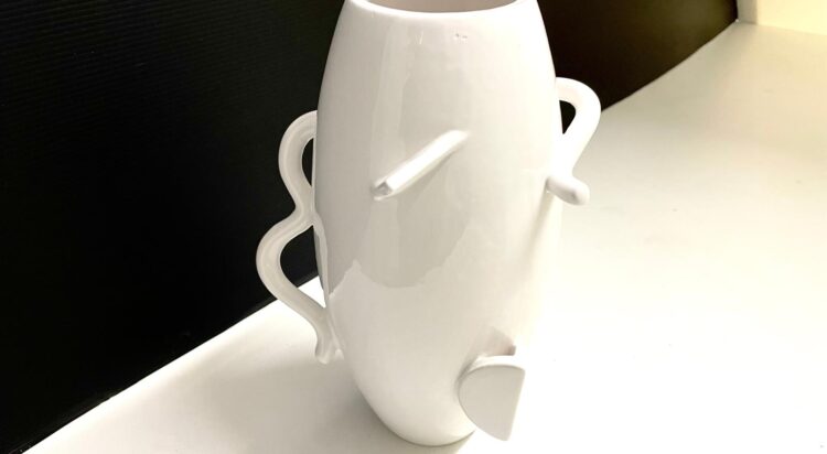 Vaso Deabaltea in argilla smaltata di Alessandro Mendini per Zanotta, Italia 1986